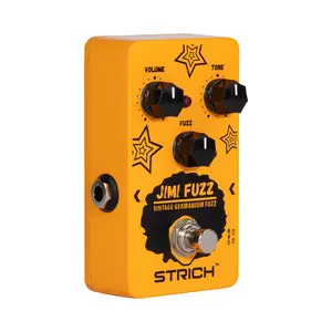 STRICH Jimi Fuzz Guitar Pedal,Compact Electric Guitar Mini Fuzz,Classic Sound,Adjustable Vol/Tone/Gain Controls,True Bypass for Electric Guitar,Orange outdoorfun