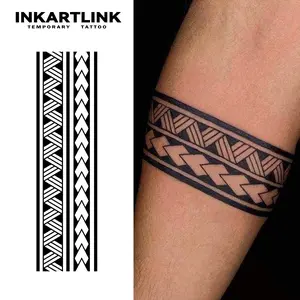 INKARTLINK Tattoo Tech, 2 Sheets Large Semi Permanent Tattoo, Adult Art Design Temporary Tattoos, Lasts 1-2 Weeks, Waterproof, Realistic Look, No Adhesive, No Reflection (Closed Loop 2)