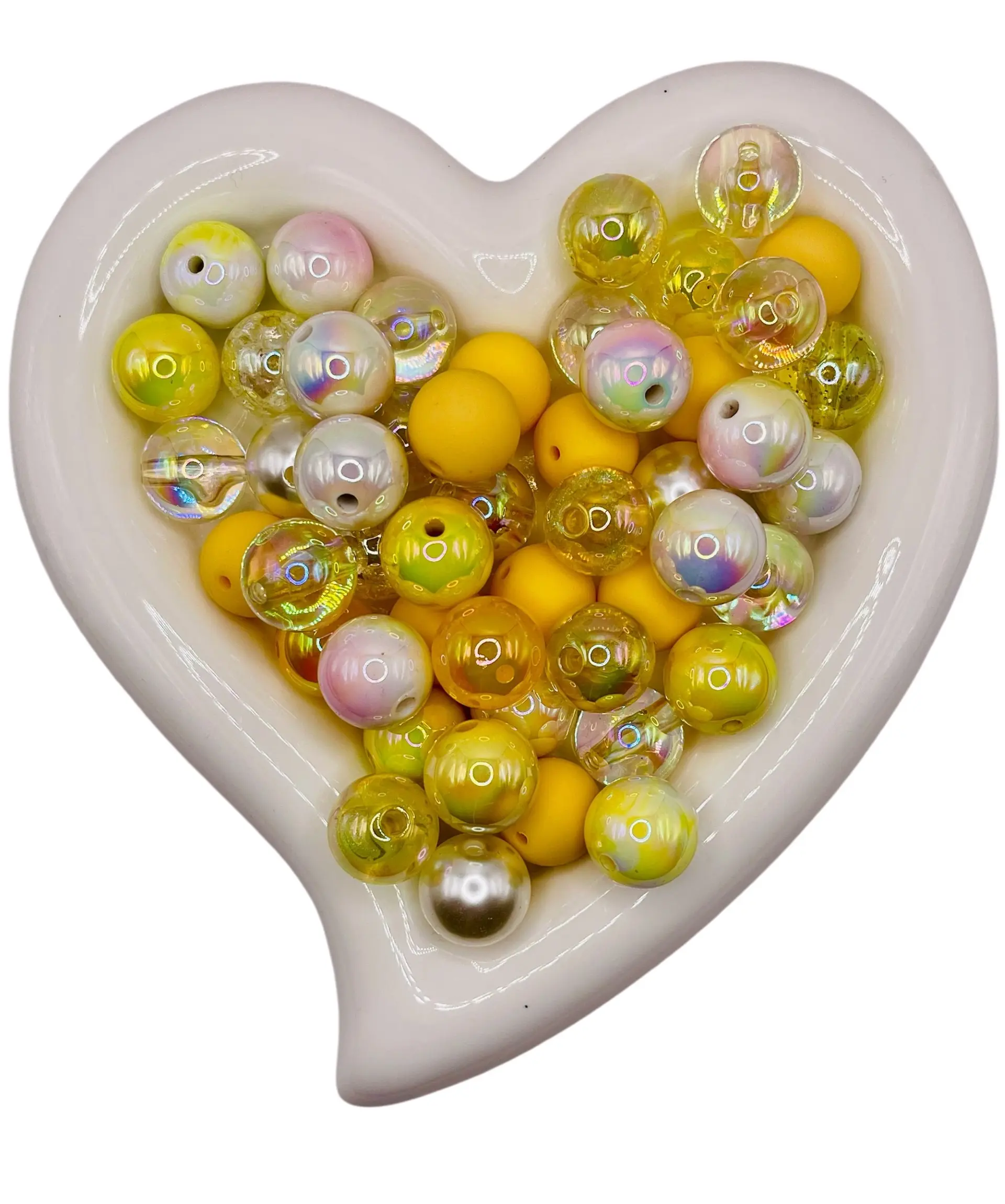 Beads by Color - Mixed Acrylic Bead Collection for Beadable Pen Crafting 16mm Diameter 25 Pieces per Pack High-Quality Lightweight for Jewelry Making Keychains & Creative Projects