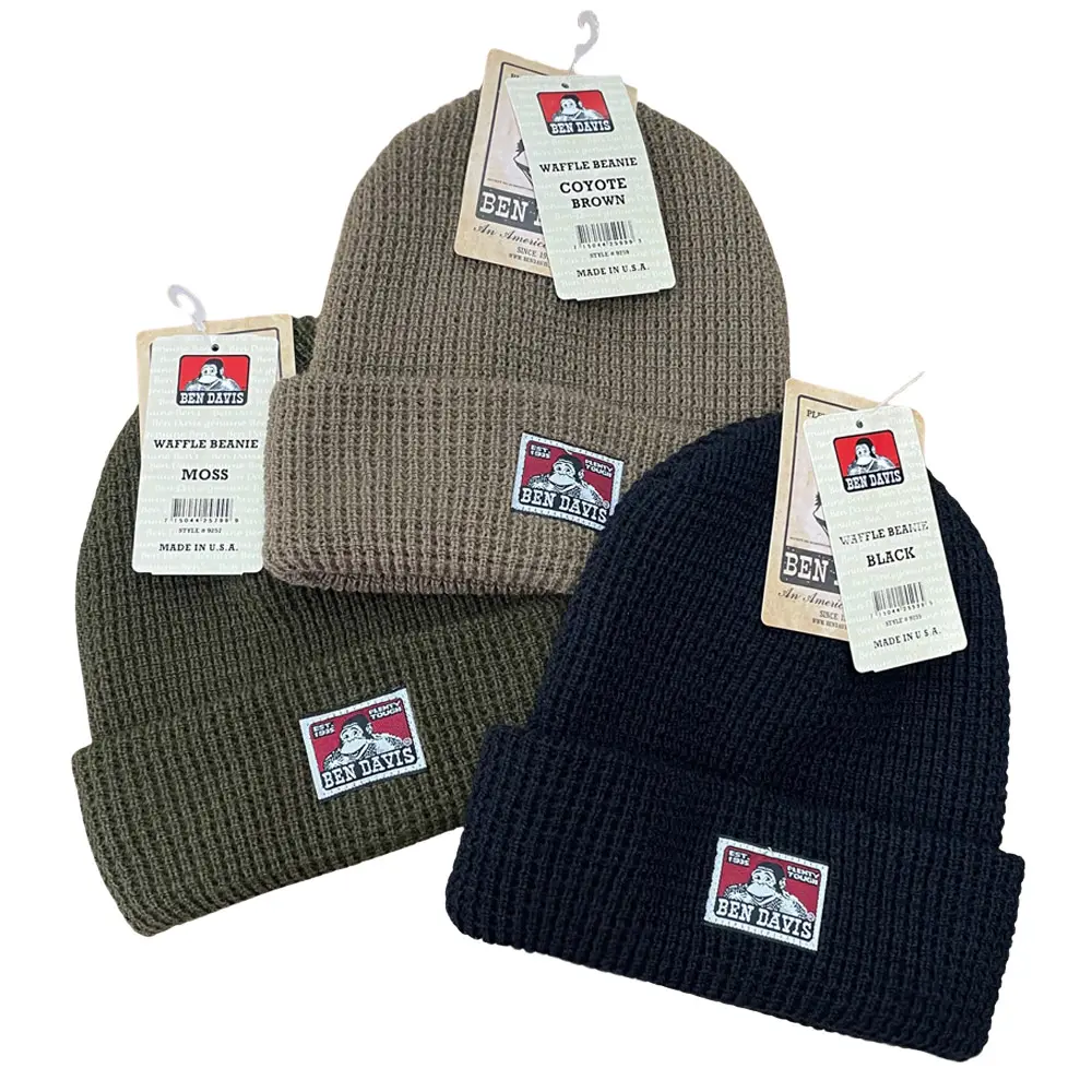 Ben Davis Waffle Knit Beanie 3 Colors