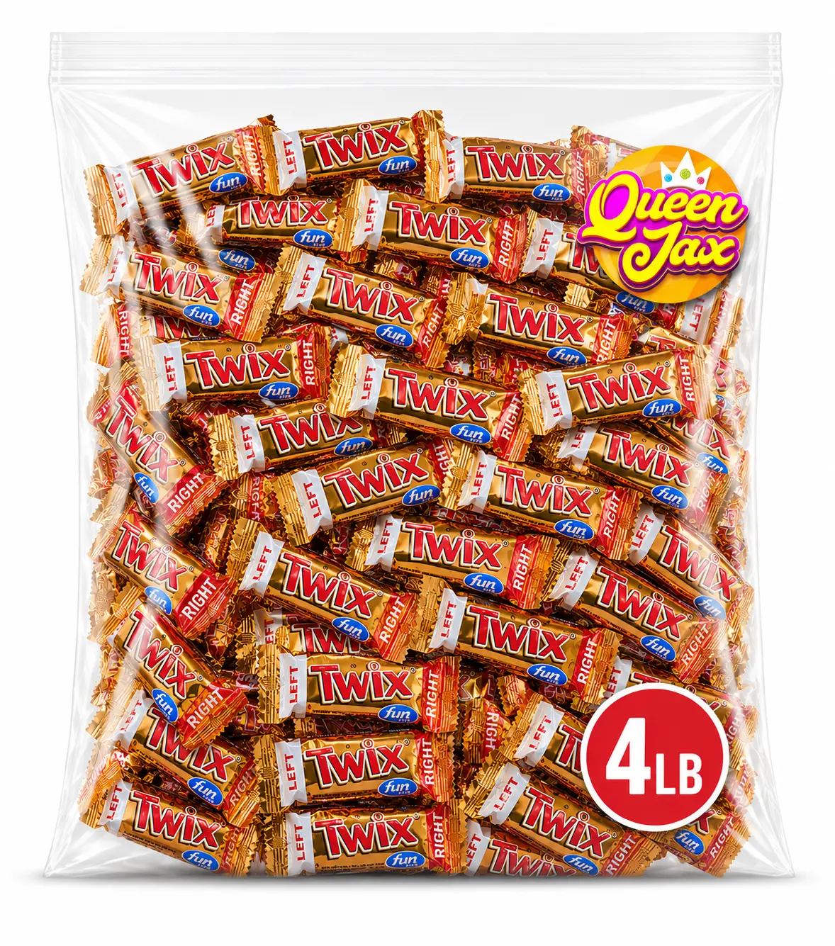 Fun Size Caramel & Milk Chocolate Cookie Bars - 4LB Bulk Bag-Individually Wrapped