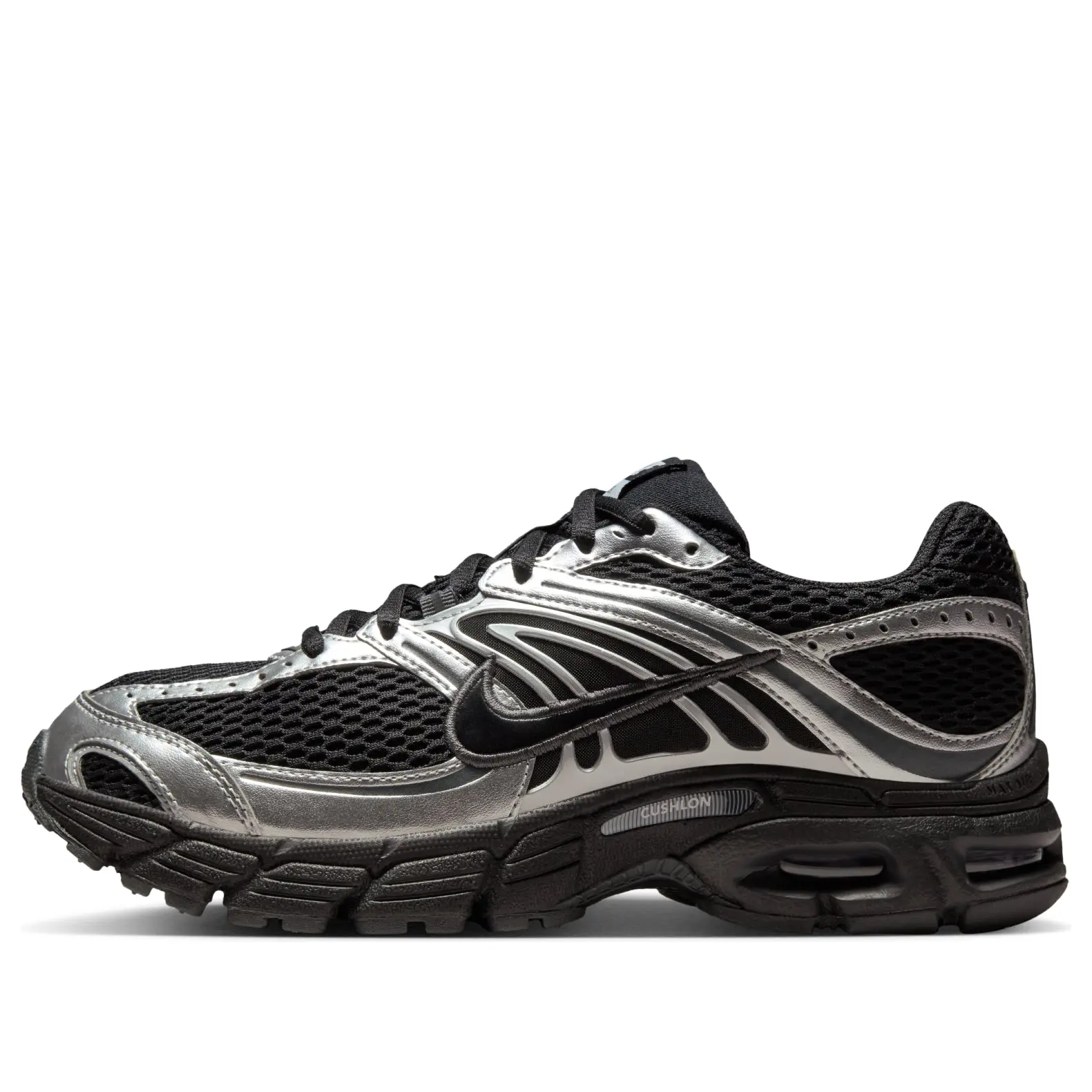 Women's Nike Air Max Moto 2K 'Black Metallic Silver' HQ2056-007 Running Sneaker Trainer Sports