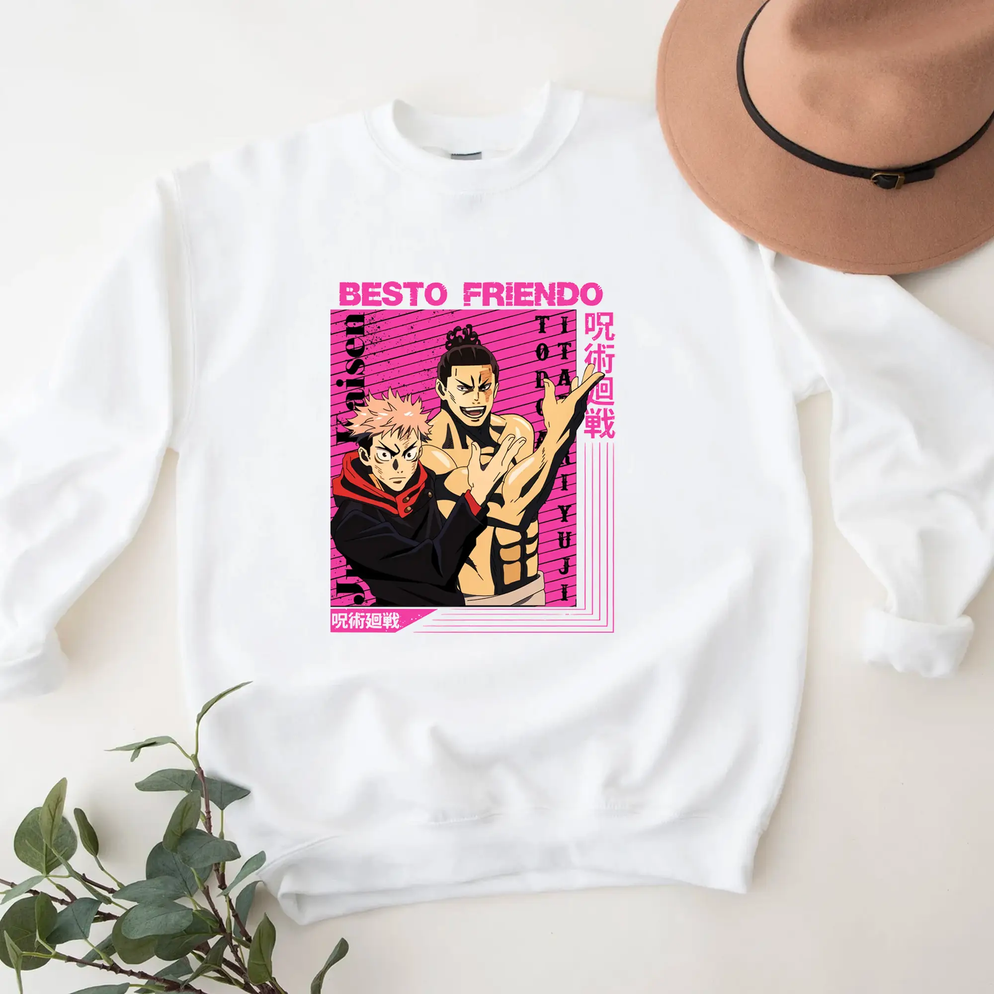 My Besto Friendo Hoodie Sweatshirt, Anime T-shirt Sweatshirt Hoodie Cotton Menswear Jujutsu Kaisen Relaxed Fit
