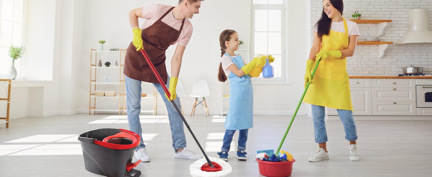 3Pcs Spin Mop Replacement Heads, White Large 360° Easy Wring Spin Mop Head 100% Microfiber Refill, Easy Cleaning Spin Mop Head, Deep Clean, Machine Washable for Easy House Cleaning Floor Mopping