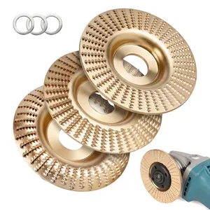 3PCS 4-Inch Wood Carving Disc Set for Angle Grinder – Abrasive Grinding Wheels for Shaping, Sanding, Polishing & Woodworking Projects