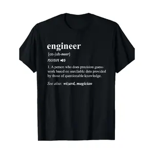 shirt merch Funny Engineer Definition T-Shirt - Mechanical Civil Engineering Graphic Tee for Men & Women, 100% Cotton Breathable Soft Vintage Shirt with Engineer Slogan, Casual Gift for Engineers