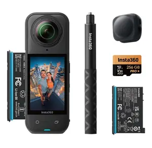 Insta360 X5 8K 360° Action Camera, Including 2 Batteries and a High-Quality 360-Degree Compatible Selfie Stick