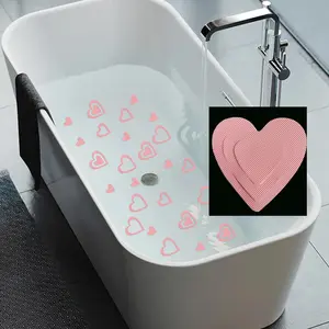 Heart Shape Bathroom Sticker, 30pcs/pack Waterproof & Anti-slip Shower Step Sticker, Bathroom Strong Adhesive Tape Decal for Bathtubs, Floor, Bathroom Decorations
