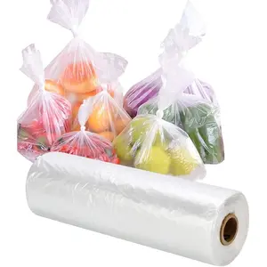 350Pcs 12*16 Inch Roll Clear Drawstring Food Storage Plastic Bags