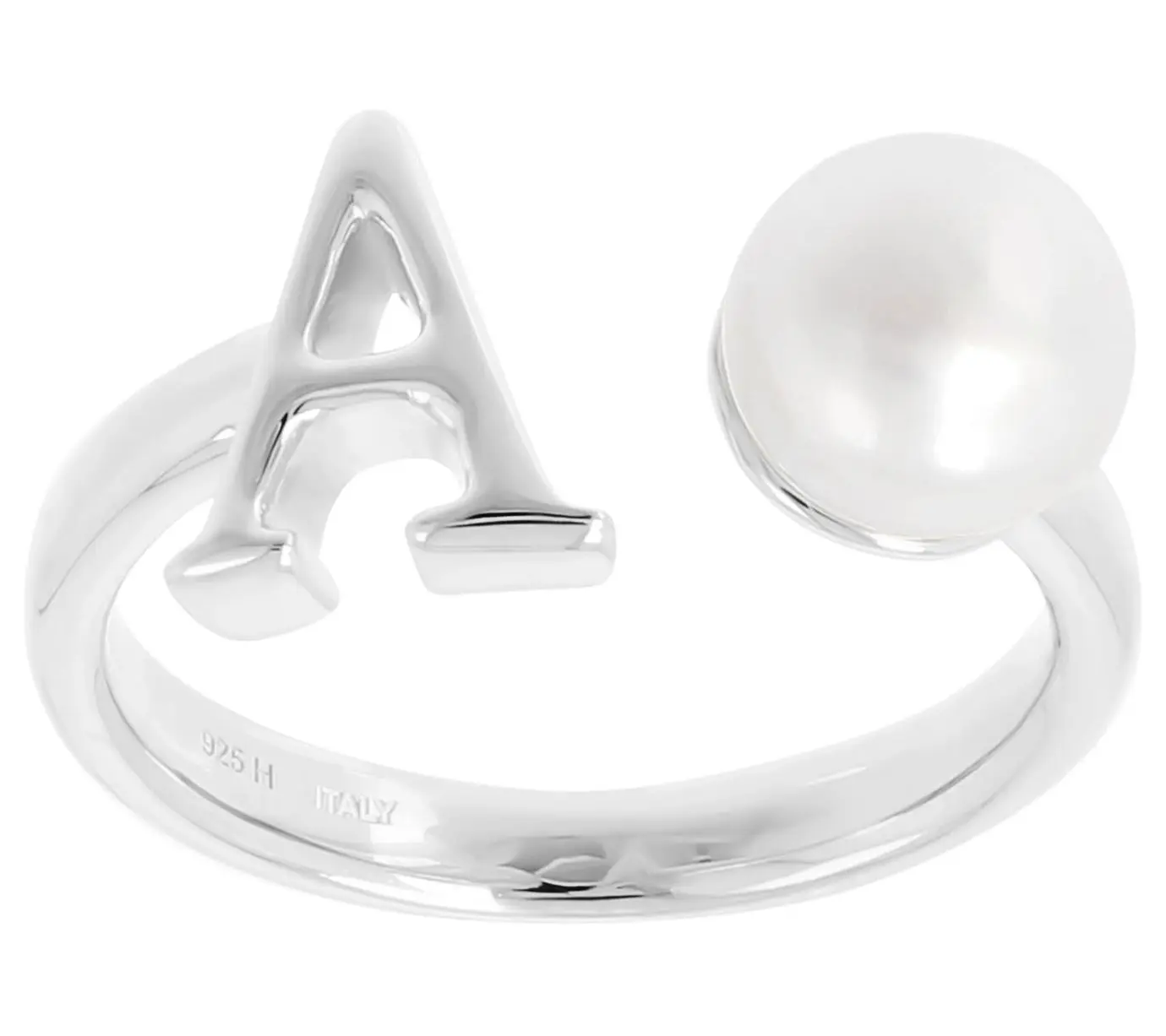 Honora Cultured Pearl Initial Cuff Ring, Sterli ng Silver