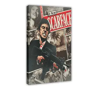 Scarface Movie Poster Vintage Posters Canvas Art Poster And Wall Art Picture Print Modern Family Bedroom Decor Posters
