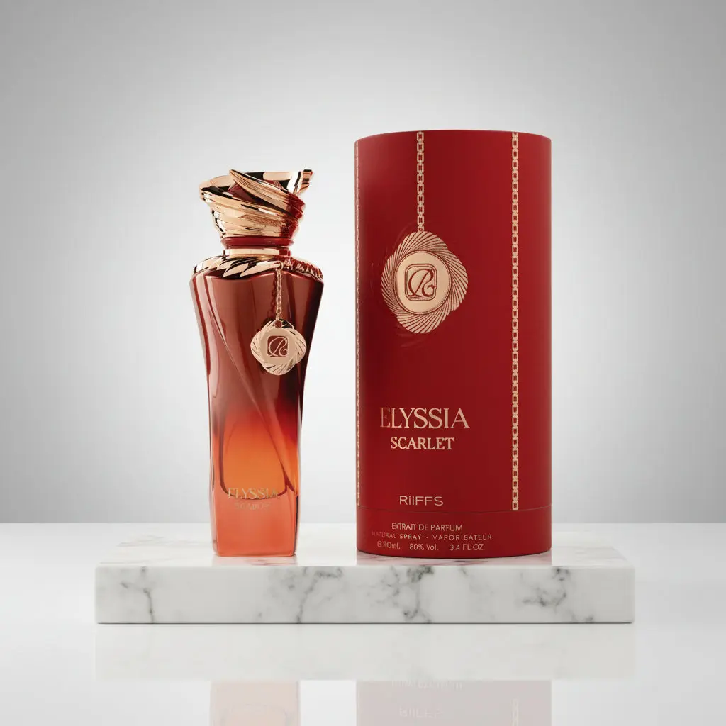 RIIFFS Elyssia Scarlet Unisex Perfume, Extrait de Parfum with Black Cherry, Warm Vanilla & Amber Notes, 3.4 fl oz, 2 – 3.9 Fl Oz, Single Item, Amber Vanilla Perfume, Elegant Alluring Fragrance, Perfume Oil