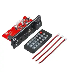 Bluetooth 5.0 Car MP3 Player Decoder Board 24V 2x80W Audio System with Microphone USB TF Card Slot FM Radio Noise Cancelling