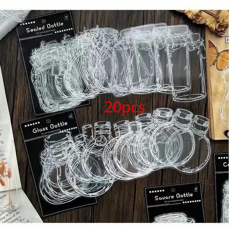 20/40 Pieces PVC Clear Transparent Bookmarks for Outdoor DIY, Handmade Bookmarks for Books, Gifts and Decoration, Labels, Stamps, Perfect Craft Supply, Book Accessories