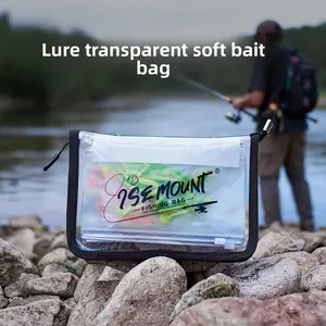 Outdoor Lure Transparent Soft Bait Bag, PVC Storage Pouch A6 Zipper Bag, Suitable for Outdoor Fishing Organization, Fishing Tackle Organizer, Fishing Gear Accessories
