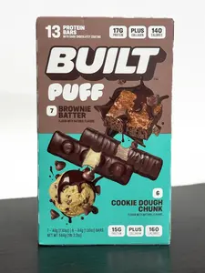 Built Bar Puff Brownie Batter & Cookie Dough Chunk 13 count