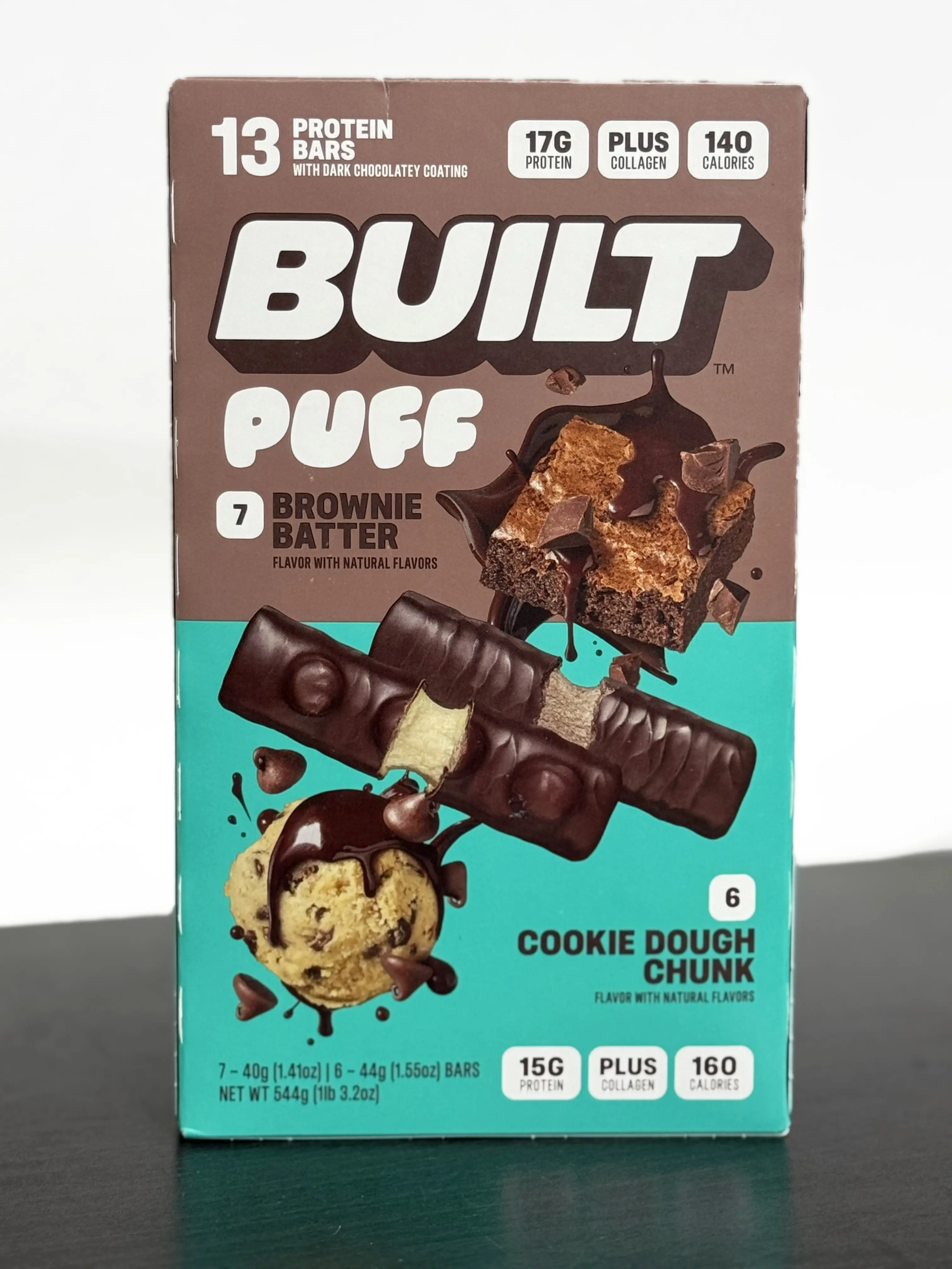 Built Bar Puff Brownie Batter & Cookie Dough Chunk 13 count