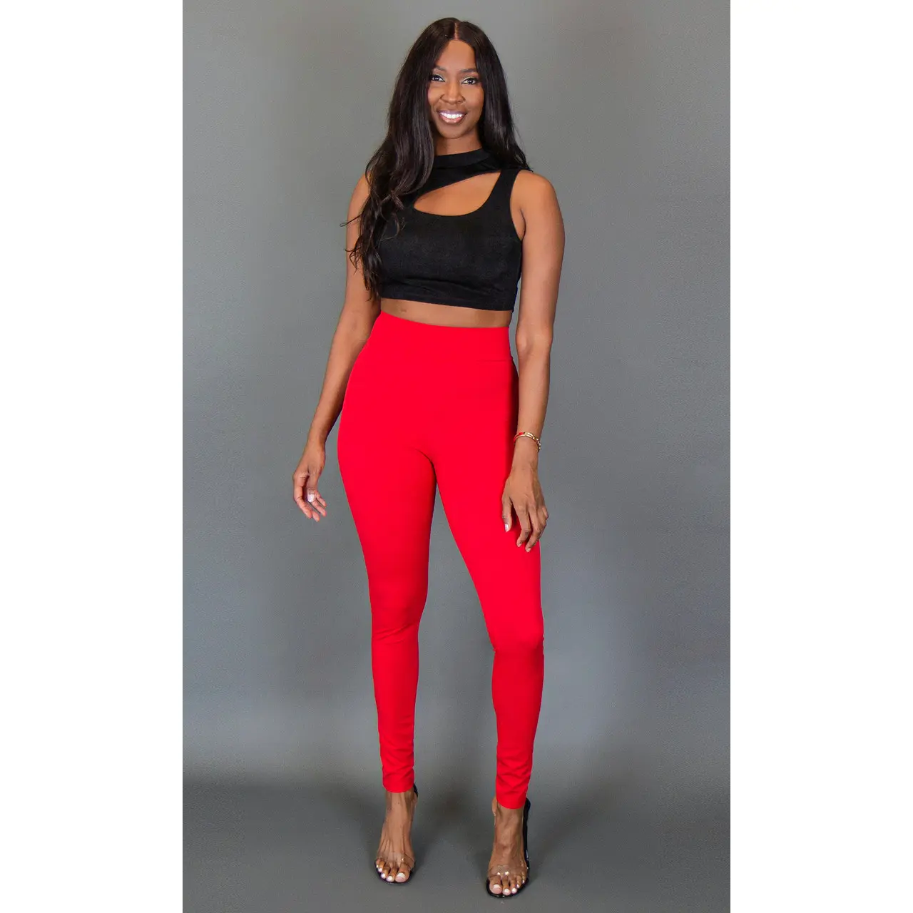 Camila Skinny Pants - Red