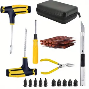 Car Tire Repair Kit 36pcs Car Universal Emergency Tool Kit for Flat Tire Puncture Repair, Fit for Autos, Cars, Motorcycles, Trucks, RVS And Etc., Car Repair Tools, Automotive Maintenance Tools
