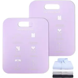 2 count Shirt Folding Board, Portable Clothes Folder, Plastic Laundry Folders for Travel