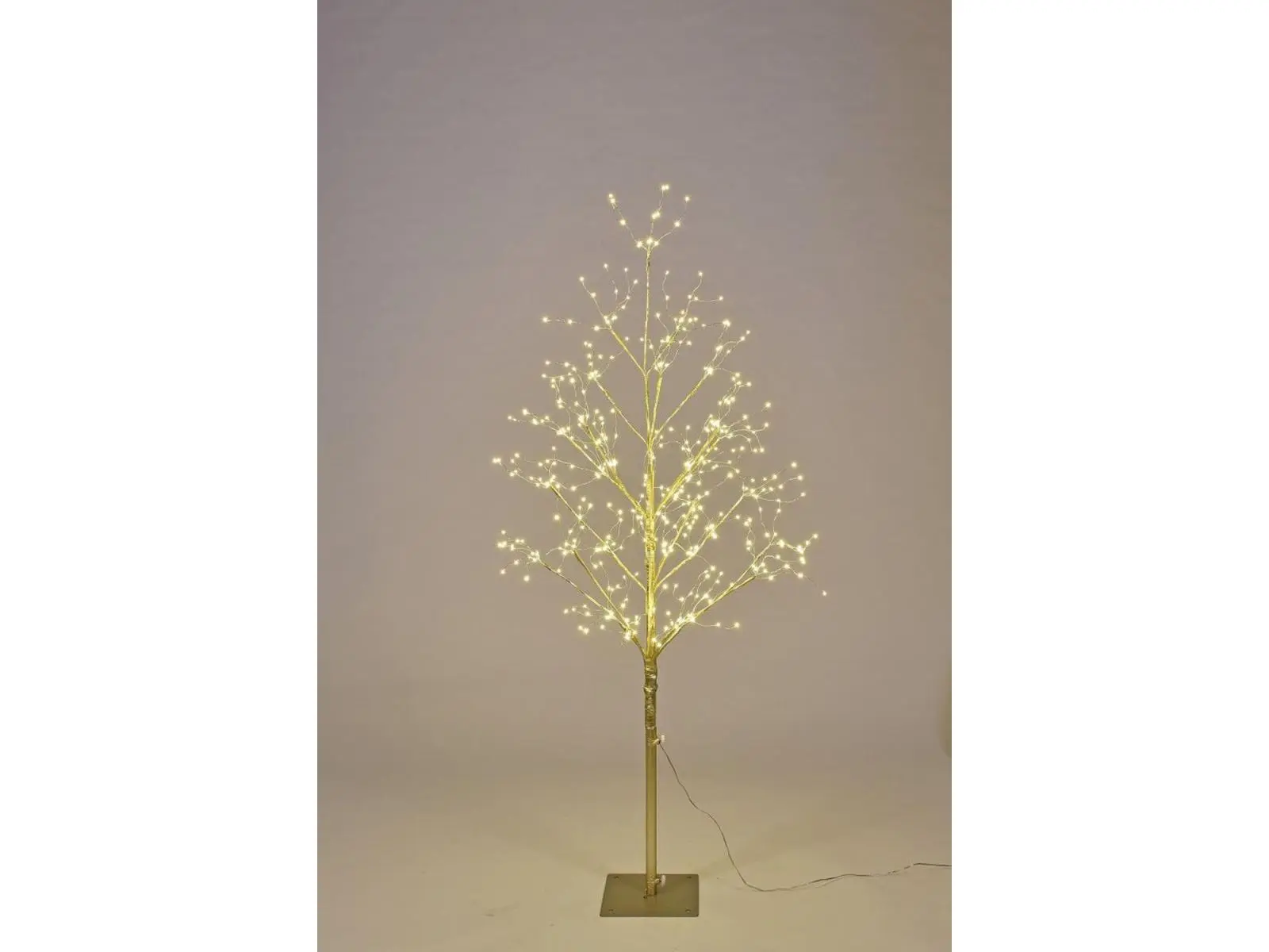 4 ft. LED Branch Christmas Trees, Warm White & Gold