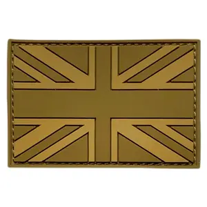 UK British Flag Tactical Patch [3D-PVC Rubber -3.0 x 2.0 - “Hook” Fastener-PF2]
