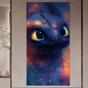1 set DIY diamond painting kit, 5D diamond art kit, DIY decoration dragon, starry sky, cartoon mosaic, diamond art, DIY art home decoration, Galaxy, Wall Art Painting