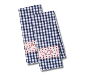 Design Imports Americana Embellished Kitchen Towel Set/2