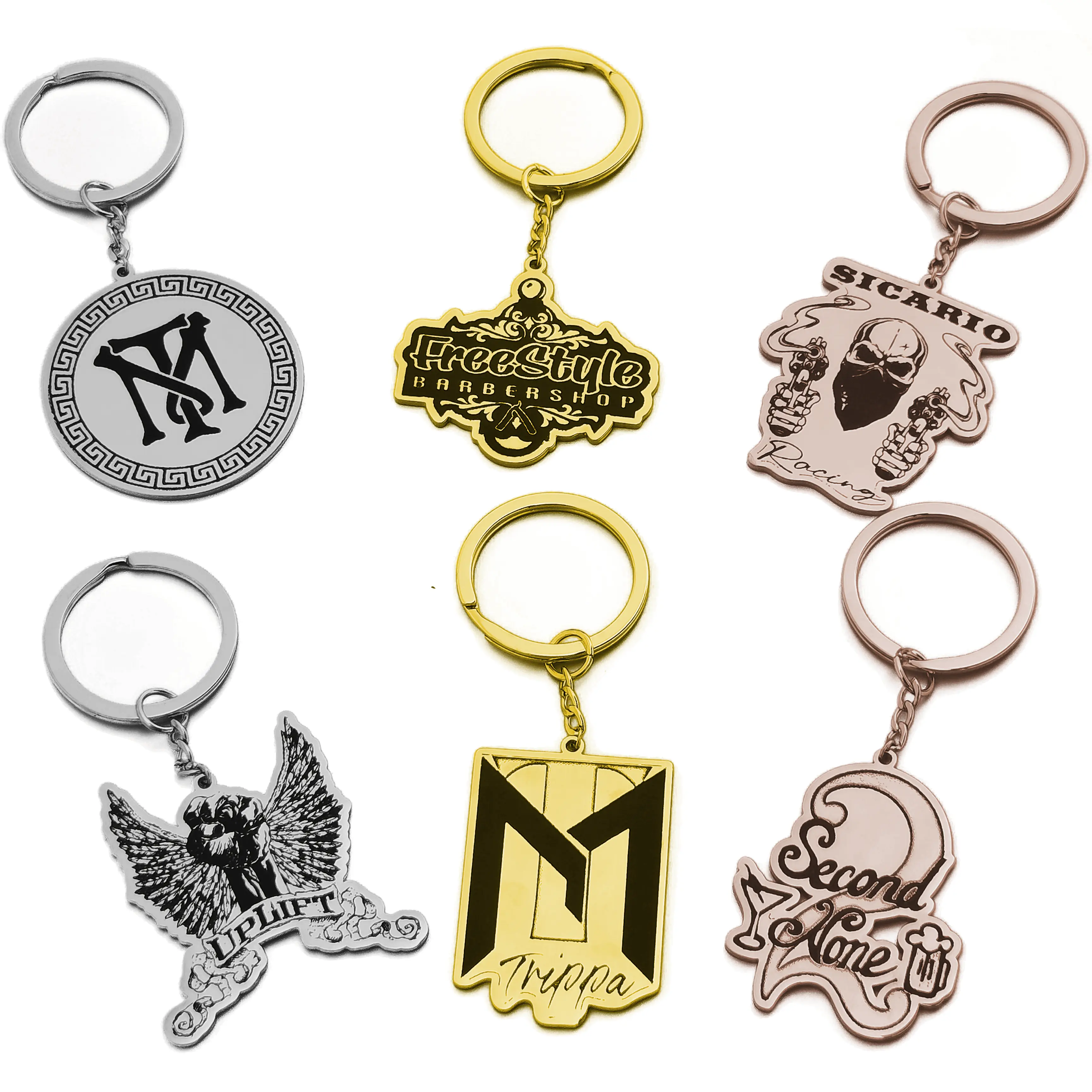 Logo Engraved Photo Keychain