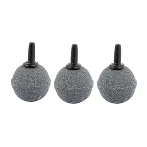 VOCOSTE Aquarium Ball Shaped Bubble Aerator Pond Pump Disk Diffuser Air Stone 3 Pcs Gray
