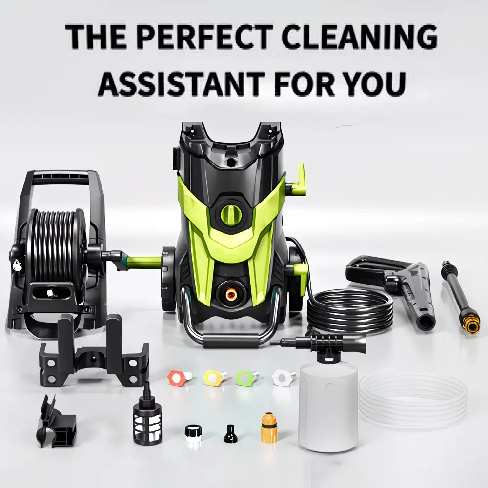 Pressure Washer Accessory Kit - Complete Pressure Washer Cleaning Tools Set with Flexible Garden Hose, Coiled Hose, Nozzle Attachments, Easy Maneuver Design, for Small Tasks, Simplifies Routine