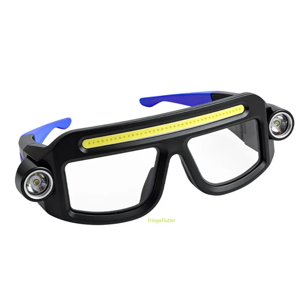 2026 New Compact Acrylic Multi-Functional LED Glasses Light - Ergonomic Frame, USB-Rechargeable USB Port Hand-Free Adult Sports Eyewear for Outdoor Fishing, Party, Content Creators (Yes, Head-Mounted Lamp)