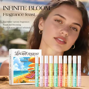 Aroma Spray Set 10PCS 10ml Long Lasting Fragrance Perfume Mist Travel Size Easy Carry Exquisite Scent for Women Perfume Gift Set