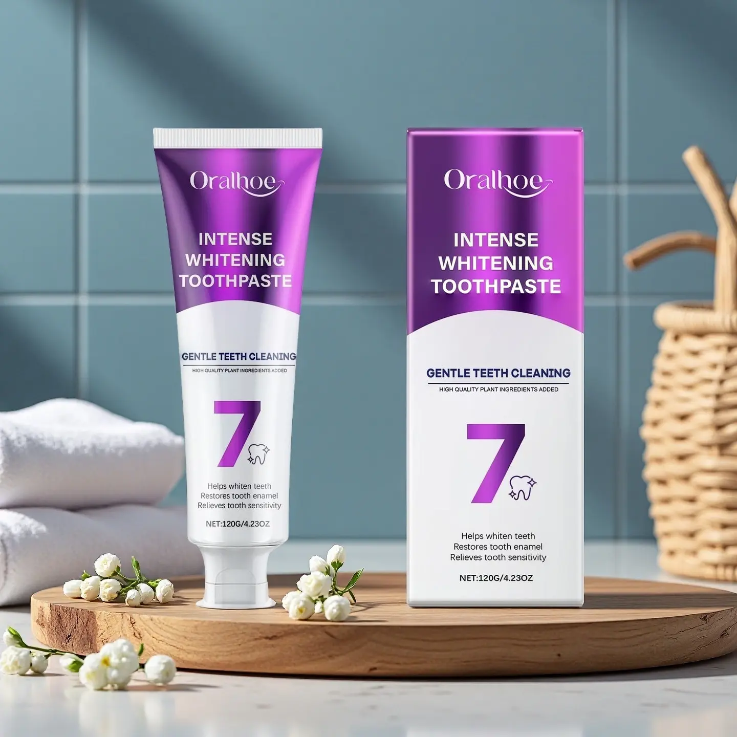 Tooth Stain Cleaning Gentle Effective Stain Removal Brightening Toothpaste, Natural Ingredients, Gentle Cleansing Removes Stains, Brightens Teeth Daily Care Oral Hygiene Essentials