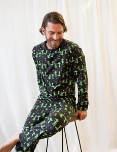 Mens Loose Fit Alien Pajamas