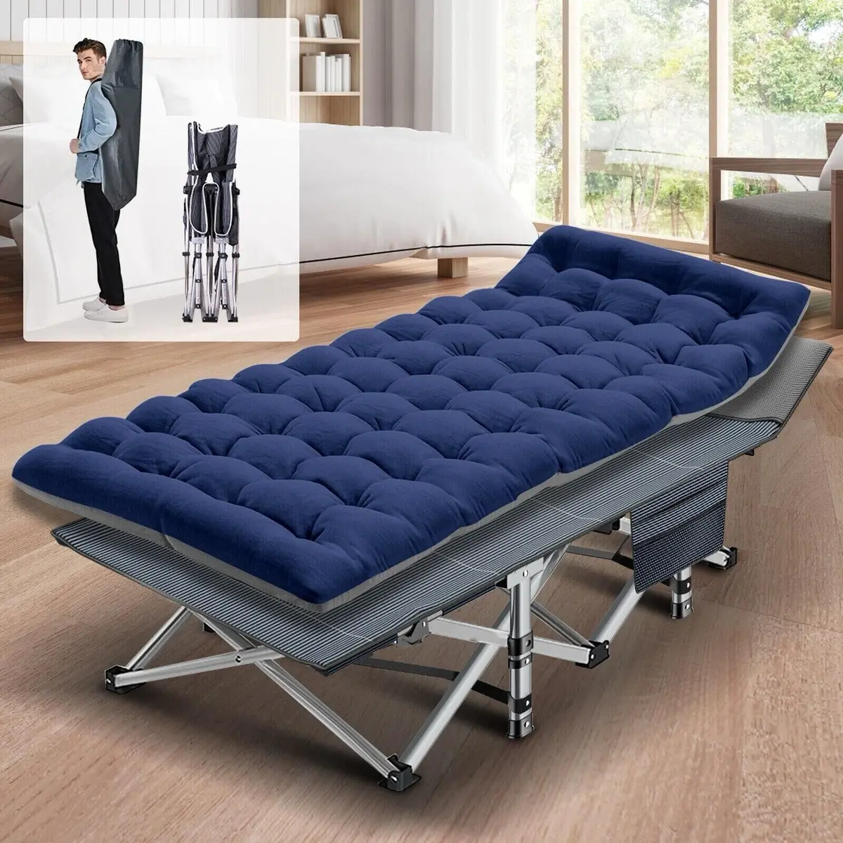 Adult Folding Bed Rollaway Bed Light Weight Folding Rollaway Cot 600 LBS