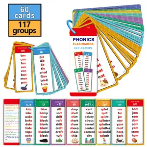 English Word Cards, Knowledge Cards, 60 Sets of High-Frequency Words Learning Cards, Family Toys, School Training Teaching Aids