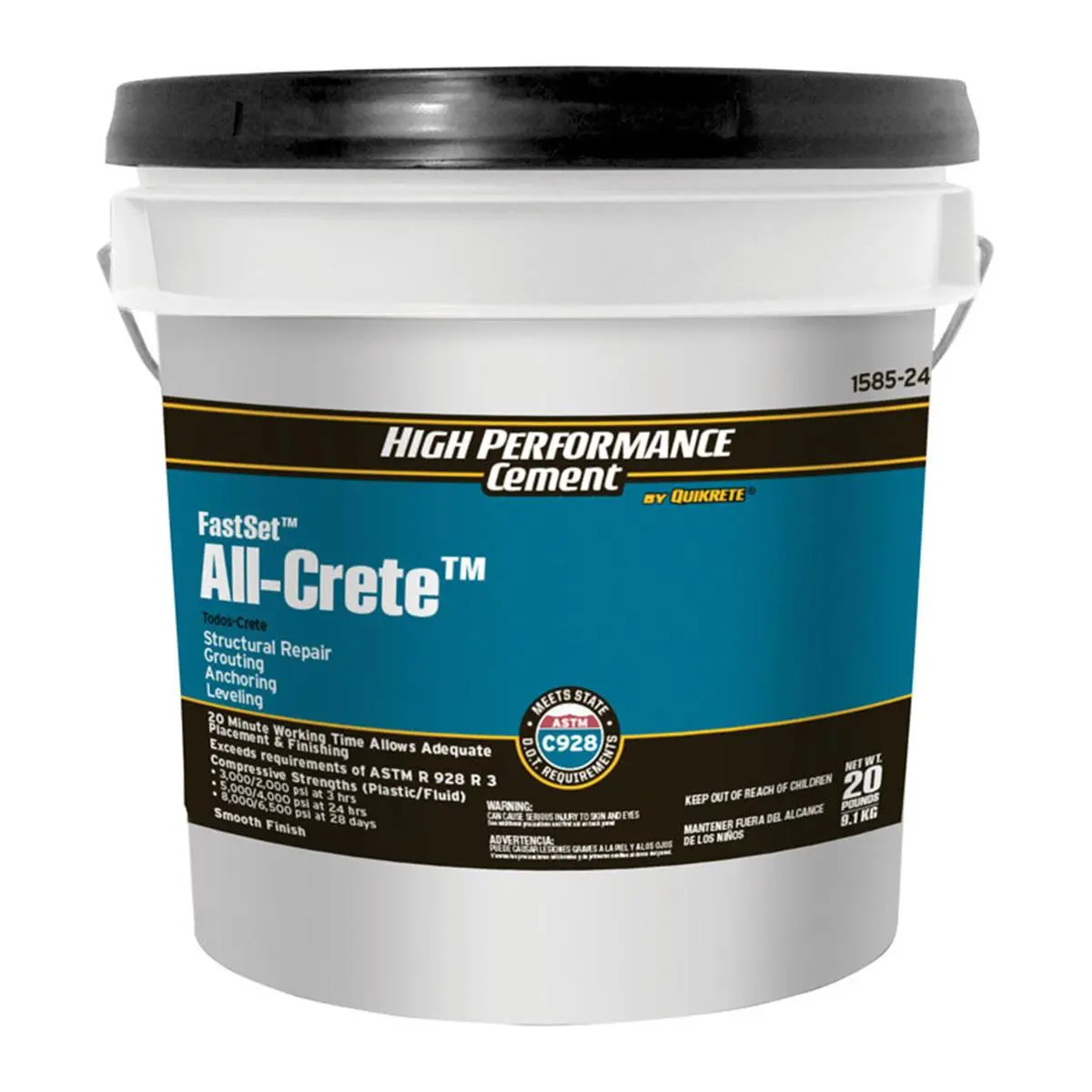 Quikrete 5006294 20 lbs All-Crete Cement for Home Improvement, Garden Supplies Applications
