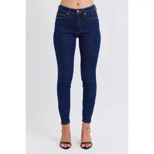 Judy Blue Mid Rise Tummy Control Classic Skinny Denim Jeans 88894 Judy Blue, Spandex, Cotton