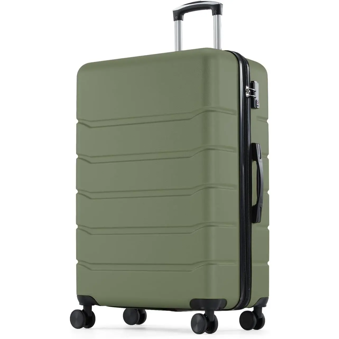 20/24/28 Inch Expandable Luggage Set, ABS Hard Shell Carry-On & Checked Spinner Suitcase with 360° Silent Wheels, TSA Lock, Lightweight Travel Bags with Compression Straps & Multi-Compartment for Business Trip Family Vacation