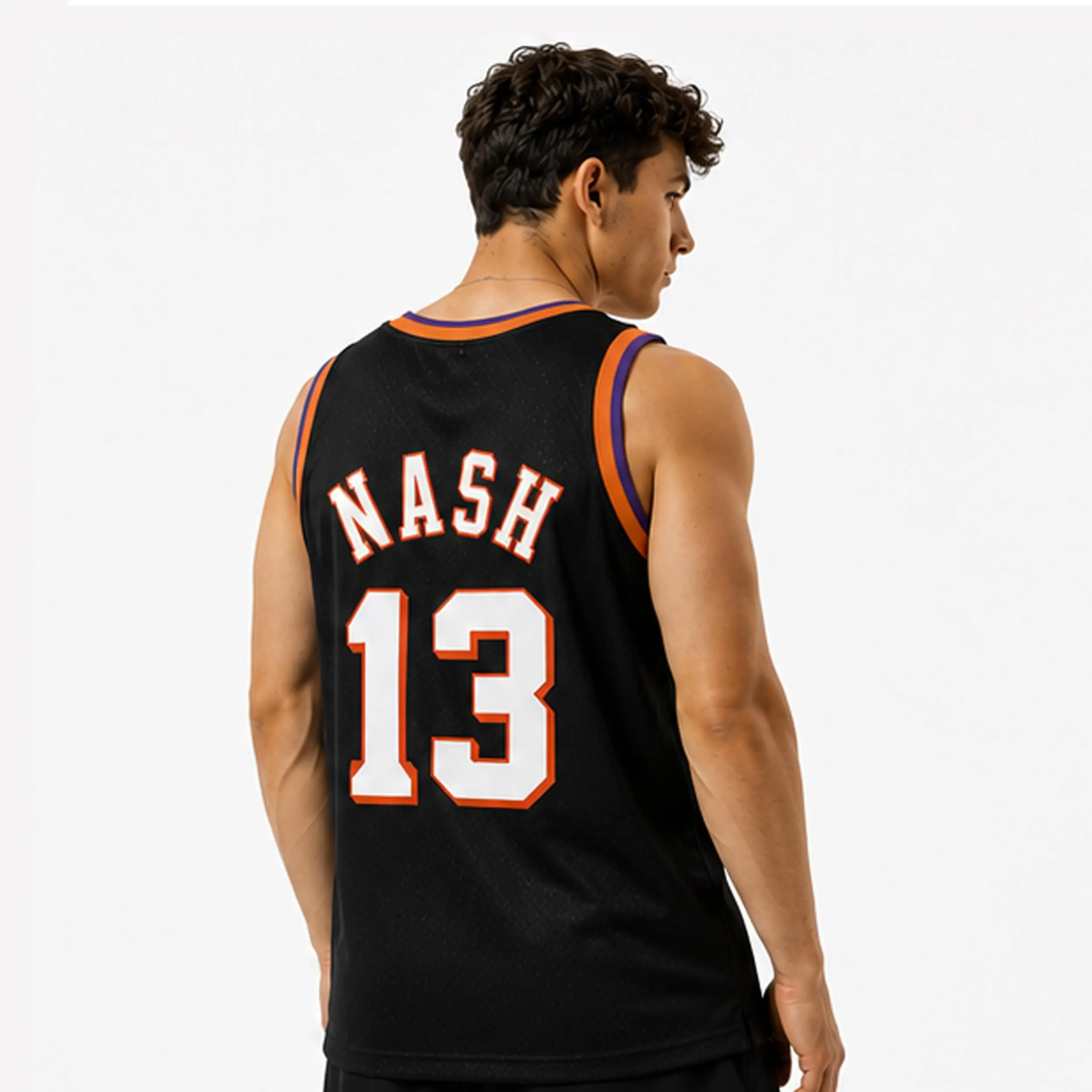 Men's #13 Phoenix Basketball MVP Guard Black 1996-97 Retro Fan Jersey, Breathable Loose-Fitting Sports Collectible, Birthday Gifts, Cold Wash Only, Do Not Bleach