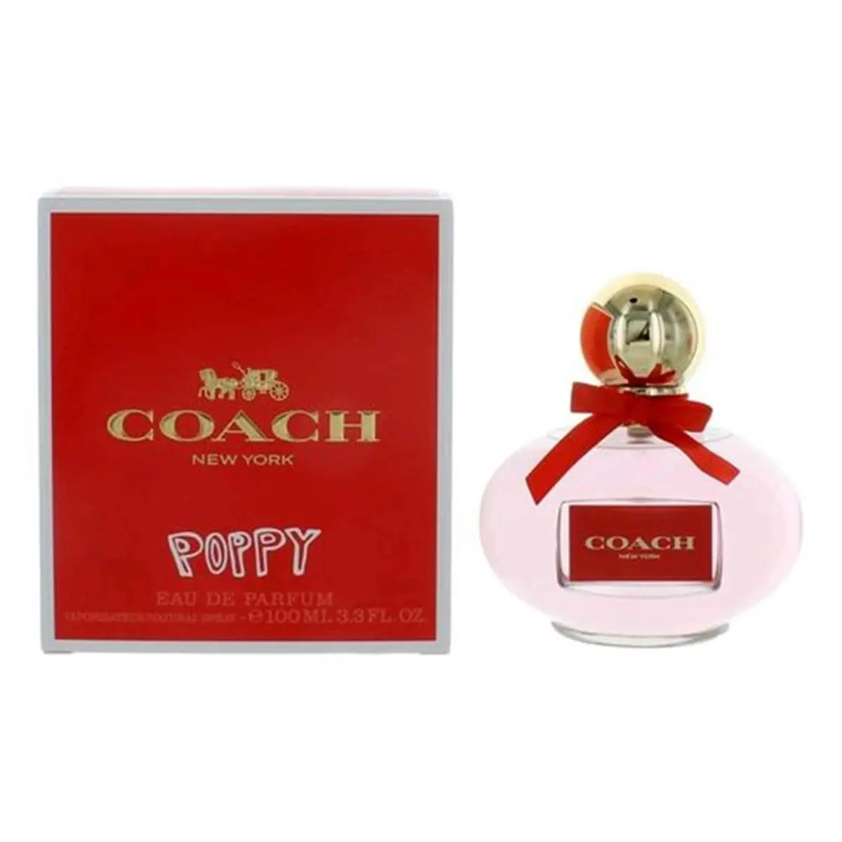 Coach Women's Poppy Eau De Parfum (EDP) Spray - 3.3 fl oz, Caramel Scent, Floral Jasmine Notes, Cucumber Base