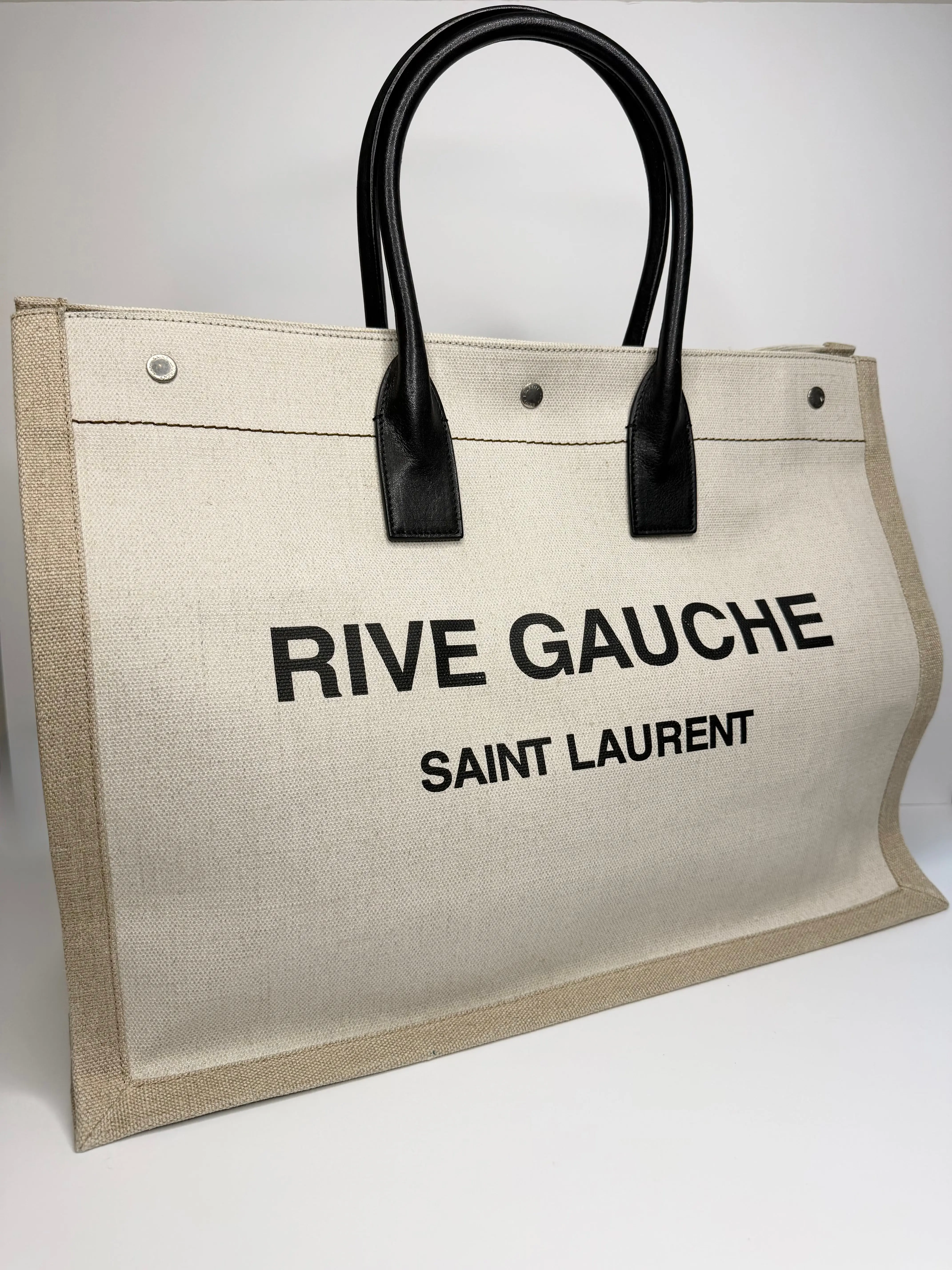 Pre-owned Yves Saint Laurent canvas Tote Bags Saint Laurent Rive Gauche Tote Bag