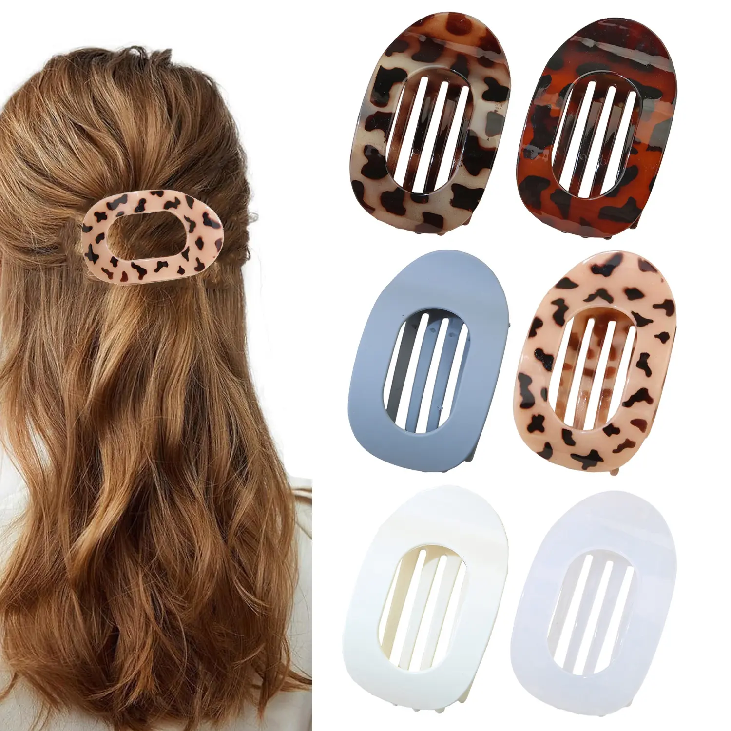 6 piece set L (oval duck clip)