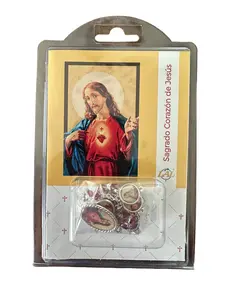 Sacred Heart of Jesus Rosary with crystal beads