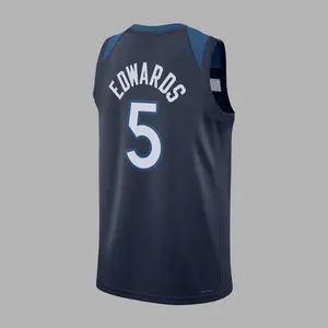 Unisex Edwards #5 Swingman Basketball Jersey, Athletic Fan Wear