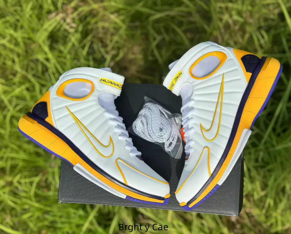 Vertical Embossed White High Cut Trainers Yellow Purple Contrast Trim Padded Soft Ankle Collar