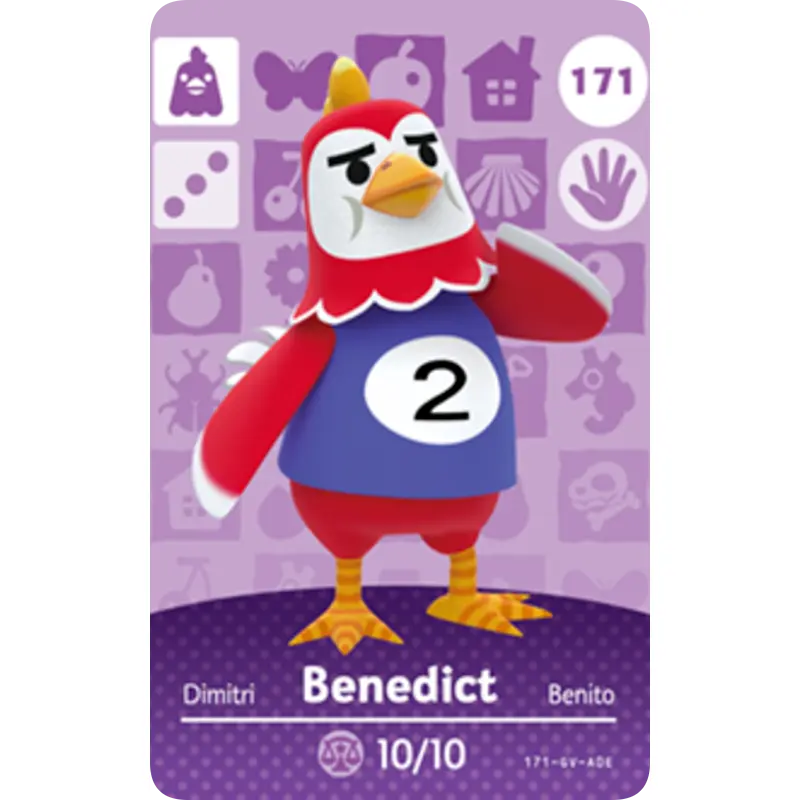 Benedict - Villager NFC Card for Animal Crossing New Horizons Amiibo