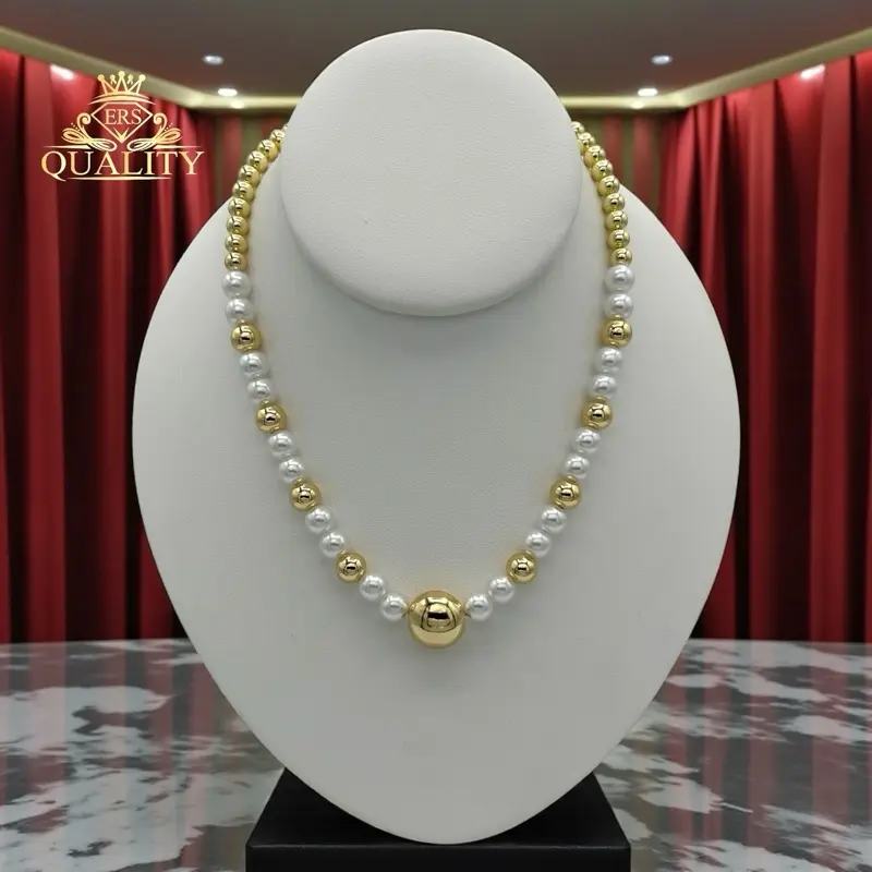 N99 Pearls Necklace- Gold Plated 14k