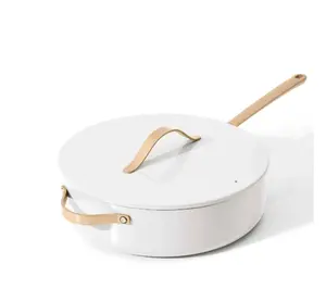 [ Be] Beautiful 5.5 Quart Ceramic Non-Stick Sauté Pan, White Icing by Drew Barrymore